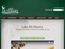 Tablet Screenshot of lakemcmurtry.com
